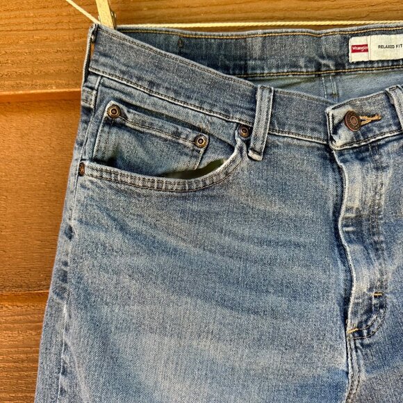 Wrangler Men’s Relaxed Fit Y2K Vintage Medium Blue Jeans Size 32 - Picture 6 of 13